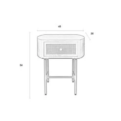 Beige Nachtkastje Met Rotan Lade -BePureHome Verkoop beige nachtkastje met rotan lade amaya bodio 08
