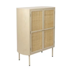 BePureHome Verkoop -BePureHome Verkoop beige wandkast met rotan deuren amaya bodio 02