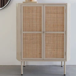 Beige Wandkast Met Rotan Deuren -BePureHome Verkoop beige wandkast met rotan deuren amaya bodio 06