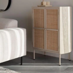 Beige Wandkast Met Rotan Deuren -BePureHome Verkoop beige wandkast met rotan deuren amaya bodio 07