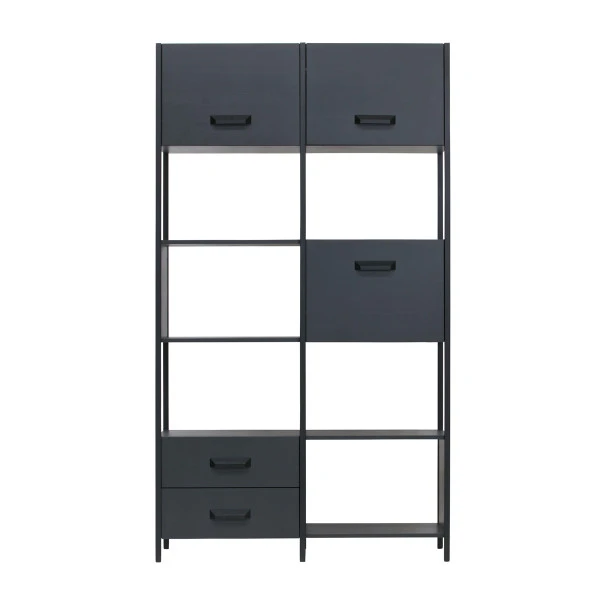 BePureHome Moderne Vakkenkast Mat Zwart 2 BePureHome Moderne Vakkenkast Mat Zwart - Afbeelding 2