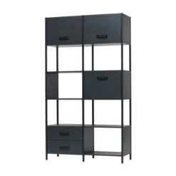 BePureHome Moderne Vakkenkast Mat Zwart 14 BePureHome Moderne Vakkenkast Mat Zwart -BePureHome Verkoop bepure legacy moderne vakkenkast mat zwart 02