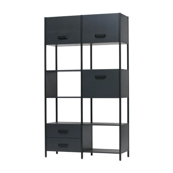 BePureHome Moderne Vakkenkast Mat Zwart 6 BePureHome Moderne Vakkenkast Mat Zwart - Afbeelding 6