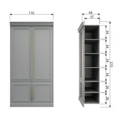 BePureHome Opbergkast Met Lambrisering -BePureHome Verkoop bepure organize witte bergkast met legplanken 10