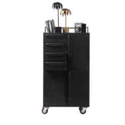 BePureHome Zwarte Kast Op Wielen -BePureHome Verkoop bepurehome black beauty zwarte kast op wielen 04