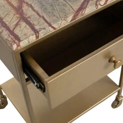 BePureHome Nachtkastje Op Wielen Goud Marmer -BePureHome Verkoop bepurehome clinic nachtkastje op wielen goud marmer 04