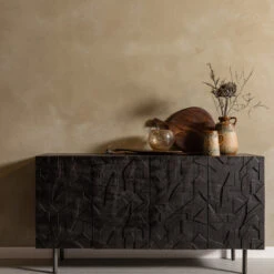 BePureHome Zwart Dressoir Houtsnijwerk -BePureHome Verkoop bepurehome counter zwart dressoir houtsnijwerk 09