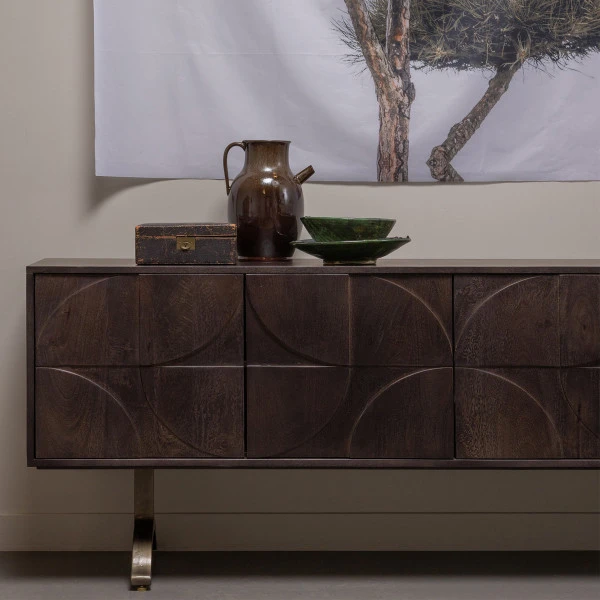 BePureHome Dressoir Mangohout Walnoot 3 BePureHome Dressoir Mangohout Walnoot - Afbeelding 3