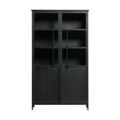 BePureHome Zwarte Vitrinekast Van Metaal -BePureHome Verkoop bepurehome exhibit zwarte vitrinekast van metaal 3