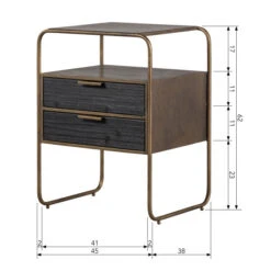 BePureHome Nachtkastje Met 2 Lades -BePureHome Verkoop bepurehome polite nachtkastje met 2 lades 08