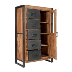 Wandkast Sheesham Hout 7 Wandkast Sheesham Hout -BePureHome Verkoop bergkast met laden lavis havel 02 800x800 1