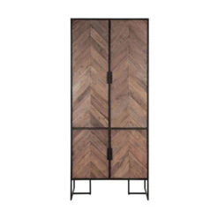 Zwarte Kast Met Visgraat Deuren -BePureHome Verkoop bergkast met een visgraat patroon dtp home criss cross 03