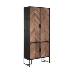 Zwarte Kast Met Visgraat Deuren -BePureHome Verkoop bergkast met een visgraat patroon dtp home criss cross 04