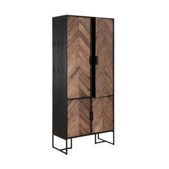 Zwarte Kast Met Visgraat Deuren -BePureHome Verkoop bergkast met een visgraat patroon dtp home criss cross 05