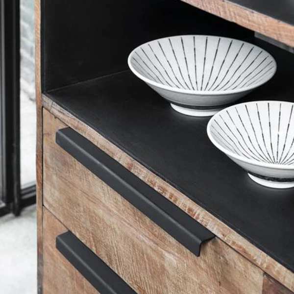 Hoog Dressoir Teak Hout 4 Hoog Dressoir Teak Hout - Afbeelding 4