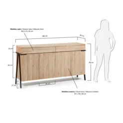 Design Dressoir Licht Acaciahout -BePureHome Verkoop design dressoir laforma disset 06