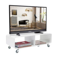 Verrijdbaar Tv Meubel Wit -BePureHome Verkoop design tv meubel mobil wit 03