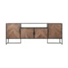 TV-dressoir Zwart Met Visgraat -BePureHome Verkoop dressoir met visgraat patroon deuren dtp home criss cross 01