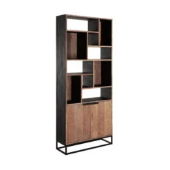 Hoge Vakkenkast Teakhout -BePureHome Verkoop dtp home cosmo hoge vakkenkast teakhout 06