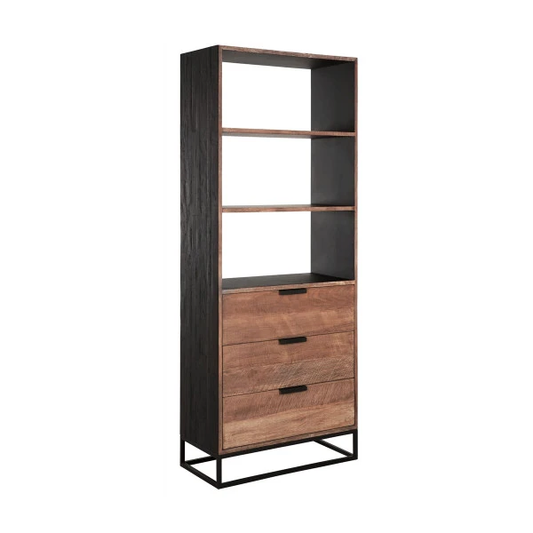 Teak Boekenkast Met Lades 2 Teak Boekenkast Met Lades - Afbeelding 2