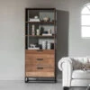 Teak Boekenkast Met Lades -BePureHome Verkoop dtp home cosmo teak boekenkast met lades 08