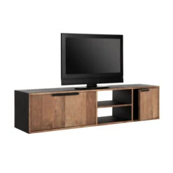 Zwevend Tv-meubel Teak Hout -BePureHome Verkoop dtp home cosmo zwevend tv meubel 03