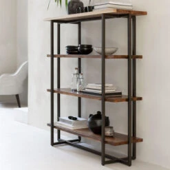 Stellingkast Van Suar Hout -BePureHome Verkoop dtp home flare stellingkast van suar hout 02