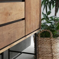Hoge Teak Kast Met Vakken -BePureHome Verkoop dtp home metropole hoge teak kast met vakken 05