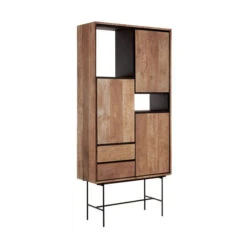 Hoge Teak Kast Met Vakken -BePureHome Verkoop dtp home metropole hoge teak kast met vakken 08