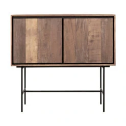 Hoog Dressoir Teakhout 100 Cm -BePureHome Verkoop dtp home metropole hoog smal dressoir van teak 02