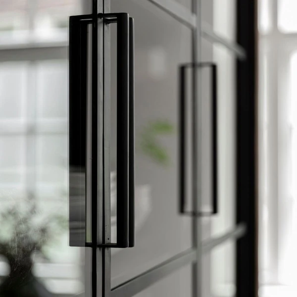 Teak Buffetkast Met Zwarte Binnenkant 140 Cm - Afbeelding 7