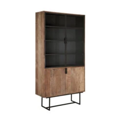 Vitrinekast Van Teakhout -BePureHome Verkoop dtp home odeon vitrinekast van teakhout 01 1