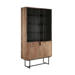 Vitrinekast Van Teakhout -BePureHome Verkoop dtp home odeon vitrinekast van teakhout 02