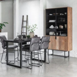 Vitrinekast Van Teakhout -BePureHome Verkoop dtp home odeon vitrinekast van teakhout 05