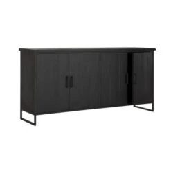 Groot Dressoir Zwart Teak -BePureHome Verkoop dtp home timeless black zwart dresoir beam no. 1 03
