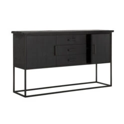 Zwart Teak Dressoir Industrieel Design 8 Zwart Teak Dressoir Industrieel Design -BePureHome Verkoop dtp home timeless black zwart dresoir beam no. 2 02