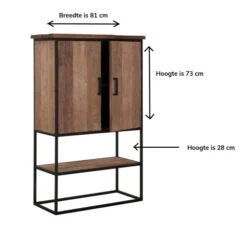 Bergkast Teakhout Small -BePureHome Verkoop dtp home timeless wandkast beam smal 02 1