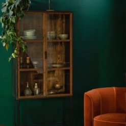 Houten Vitrinekast Industrieel -BePureHome Verkoop dutchbone berlin houten vitrinekast industrieel 02