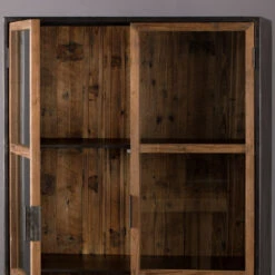 Houten Vitrinekast Industrieel -BePureHome Verkoop dutchbone berlin houten vitrinekast industrieel 07