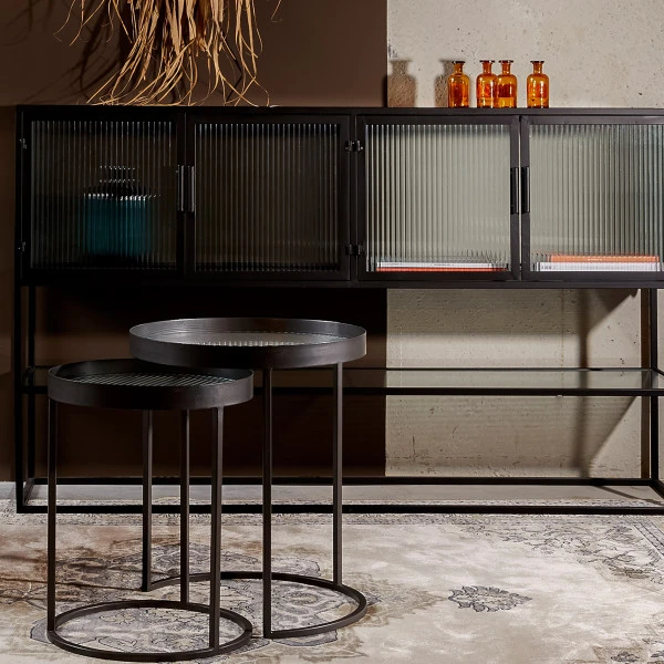 Dressoir Met Ribbel Glas 3 Dressoir Met Ribbel Glas - Afbeelding 3