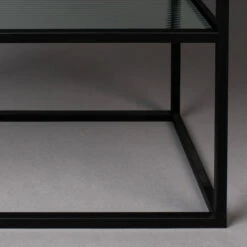 Ribbelglas Vitrinekastje Zwart -BePureHome Verkoop dutchbone boli ribbelglas vitrinekast 008