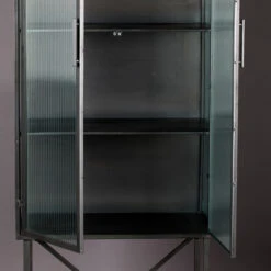 Ribbelglas Vitrinekast -BePureHome Verkoop dutchbone boli ribbelglas vitrinekast 3