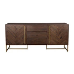 Dressoir Visgraat En Messing