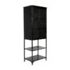 Vintage Wandkast Zwart Metaal -BePureHome Verkoop dutchbone denver hoge zwart metalen wandkast 04