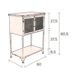 Laag Kastje Zwart Metaal -BePureHome Verkoop dutchbone denver lage zwart metalen wandkast 010