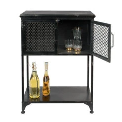 Laag Kastje Zwart Metaal -BePureHome Verkoop dutchbone denver lage zwart metalen wandkast 03