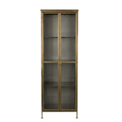 Vitrinekast Antiek Messing -BePureHome Verkoop dutchbone gertlush antiek messing vitrinekast 04