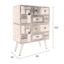 Vintage Wandkast Hout -BePureHome Verkoop dutchbone jove antieklook wandkast vurenhout 011