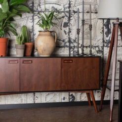 Vintage Dressoir Donker Hout -BePureHome Verkoop dutchbone juju bruin houten dressoir 07