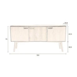 Vintage Dressoir Donker Hout -BePureHome Verkoop dutchbone juju bruin houten dressoir 10